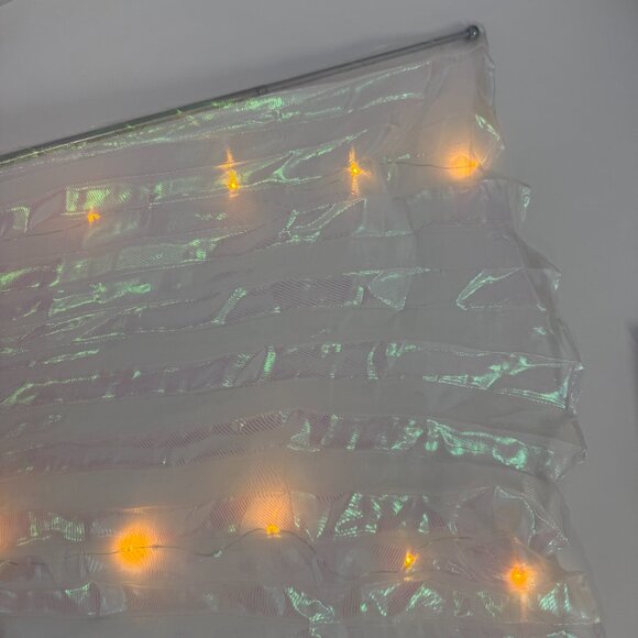 LED Light Up Iridescent Sheer Wings Cape Costume - Picture 6 of 10